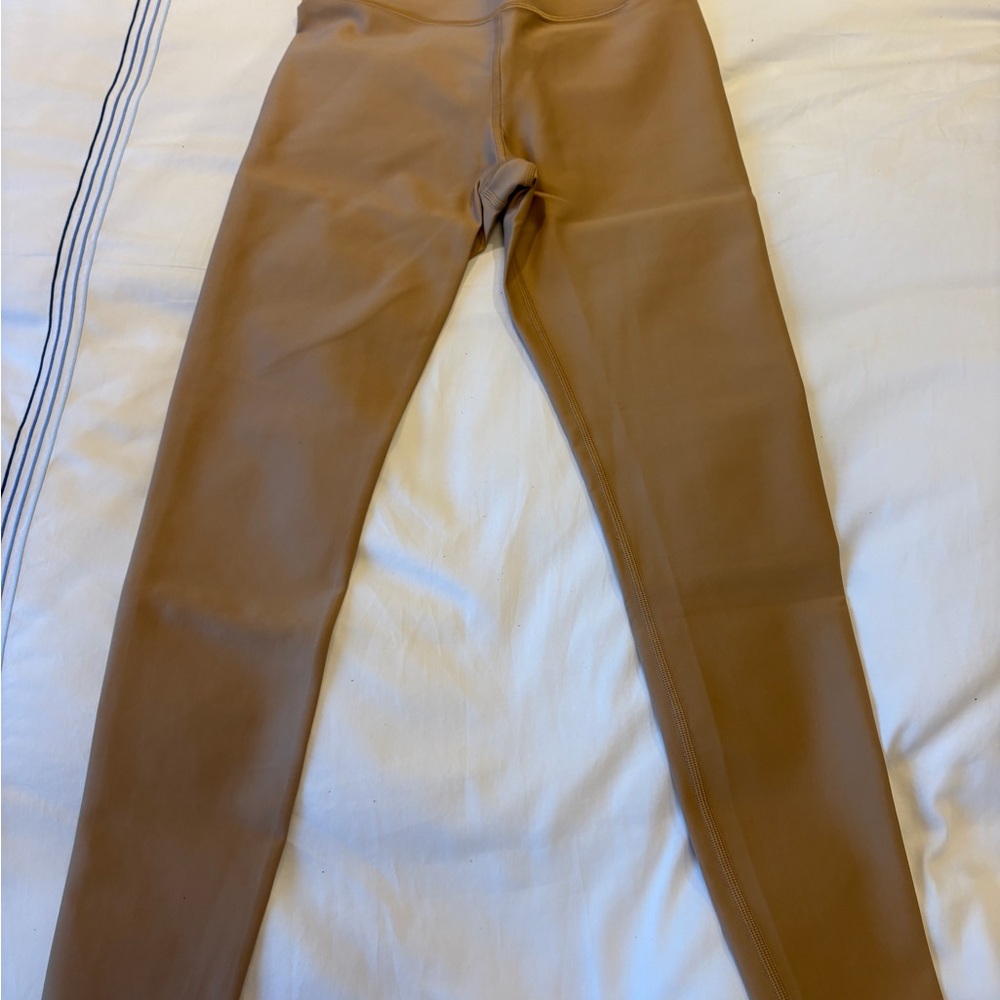 TNA Women's Tan Leggings with shine-size Medium